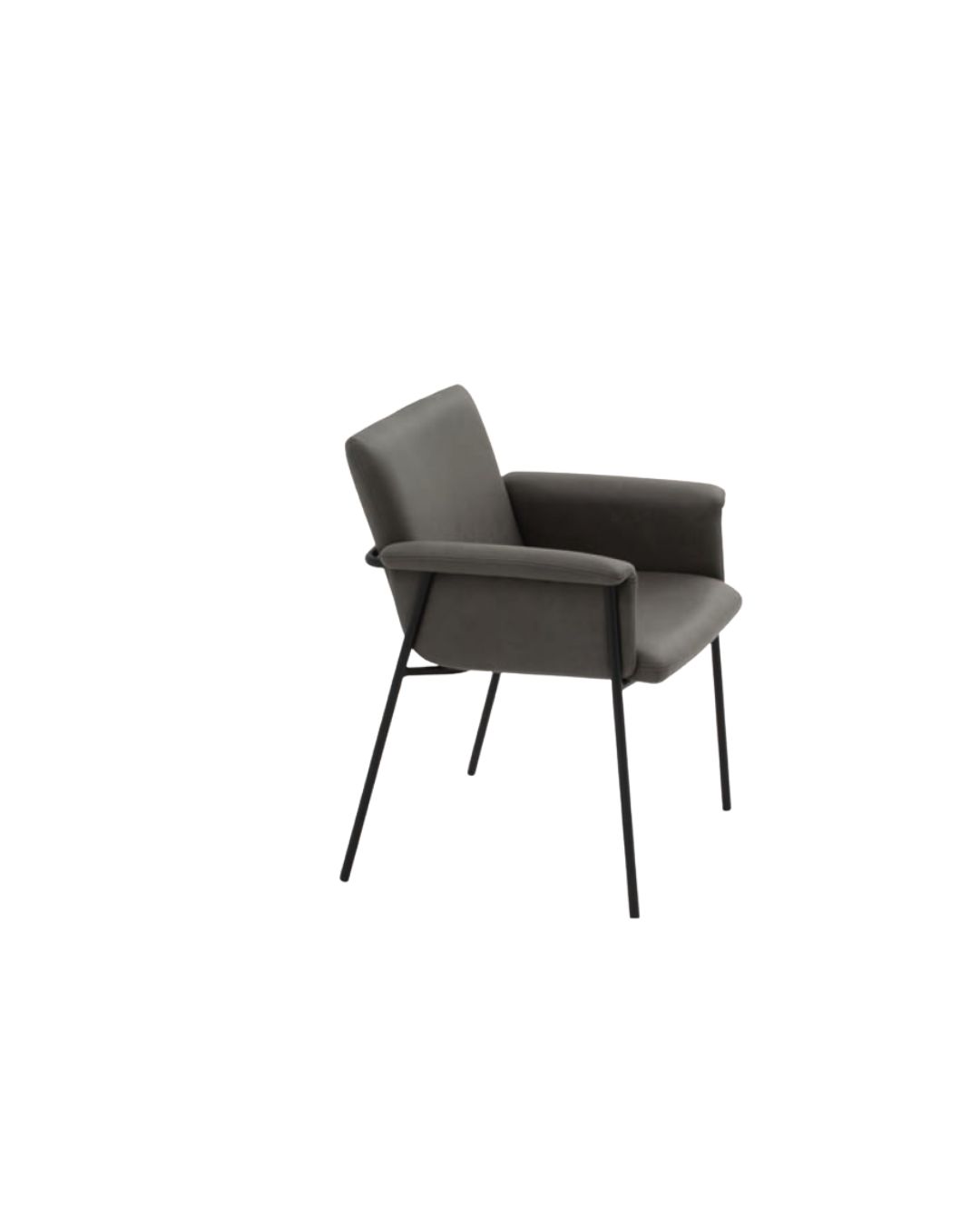 Scaun tip fotoliu Ramira, piele ecologica, structura metalica - 3