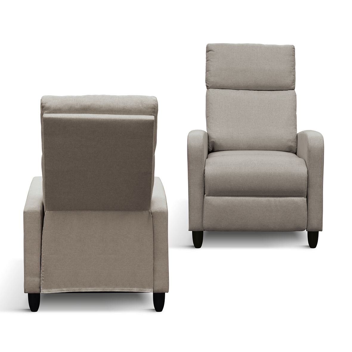 Fotoliu recliner Anna, țesătură, cadru metalic - 11