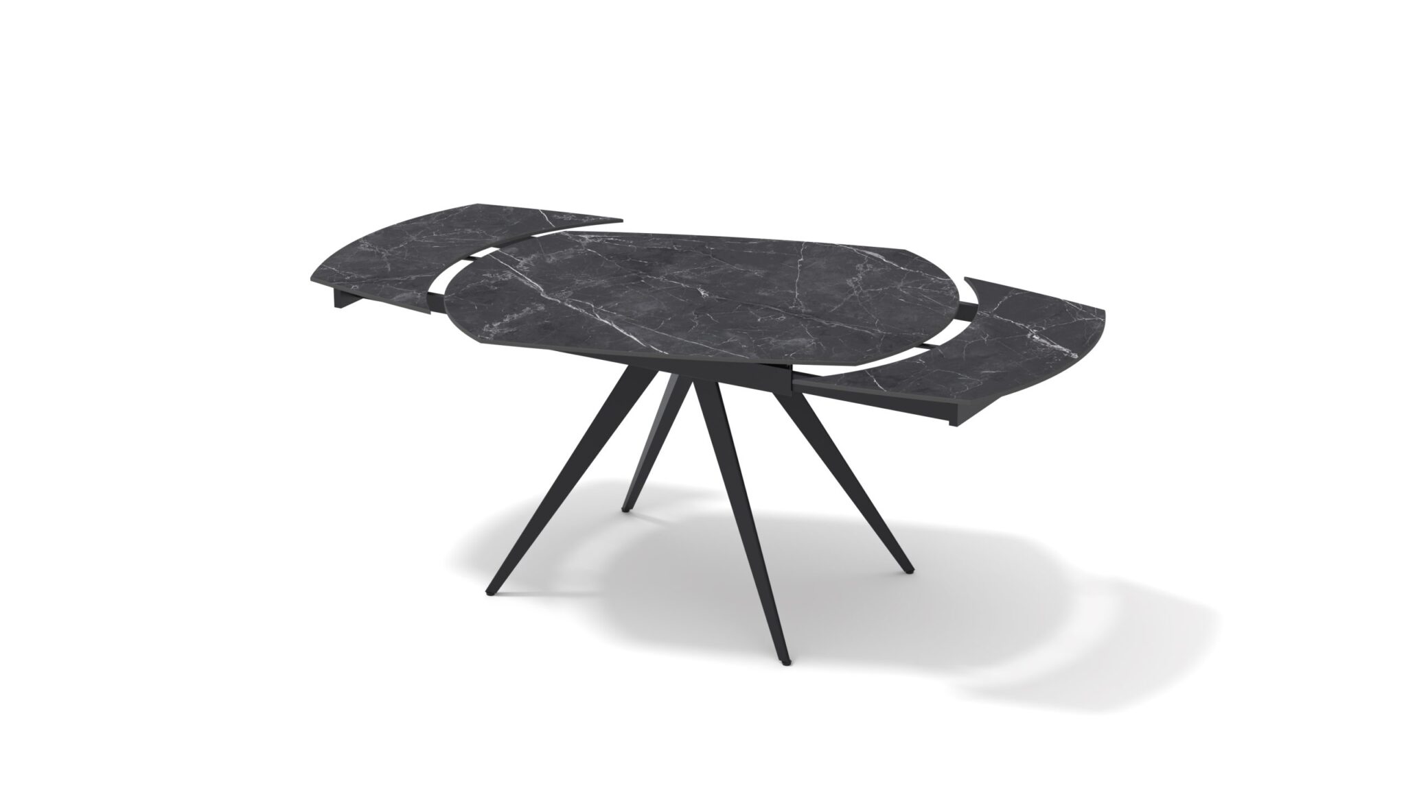 Masă Daisy Rotativă extensibilă, Sticlă ceramică-picior metalic - 29