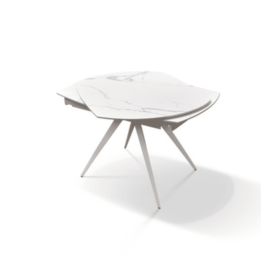Masă Daisy Rotativă extensibilă, Sticlă ceramică-picior metalic - 5