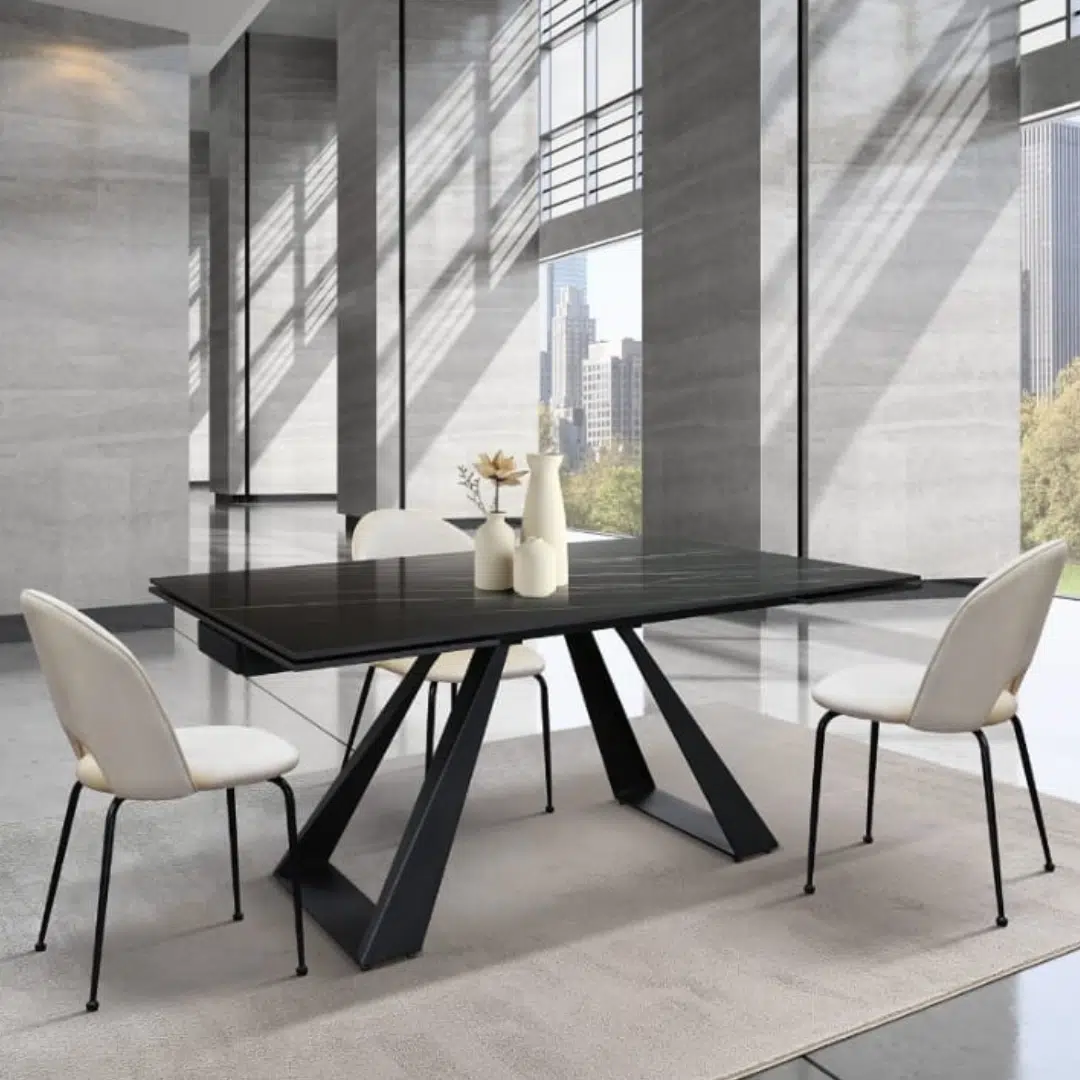 Masă extensibila MORENA, ceramică-picior metalic 160 cm/90 cm - 2