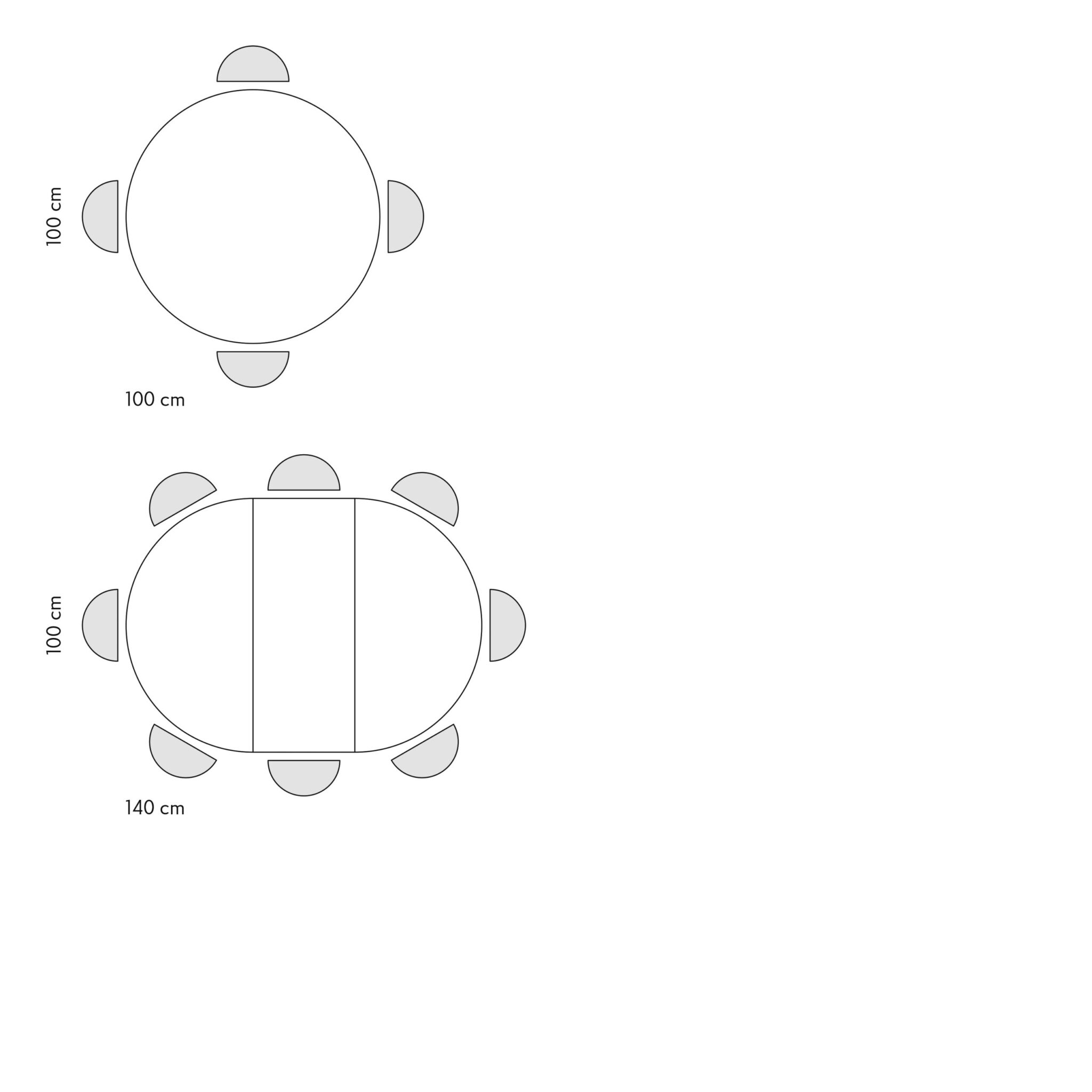 Masa rotunda extensibila Nada Ø 100 cm - 3
