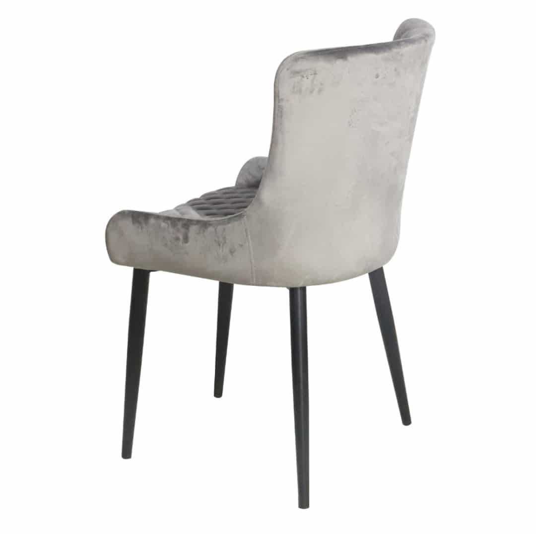 Scaun Grigio, structura metalica si catifea - 2