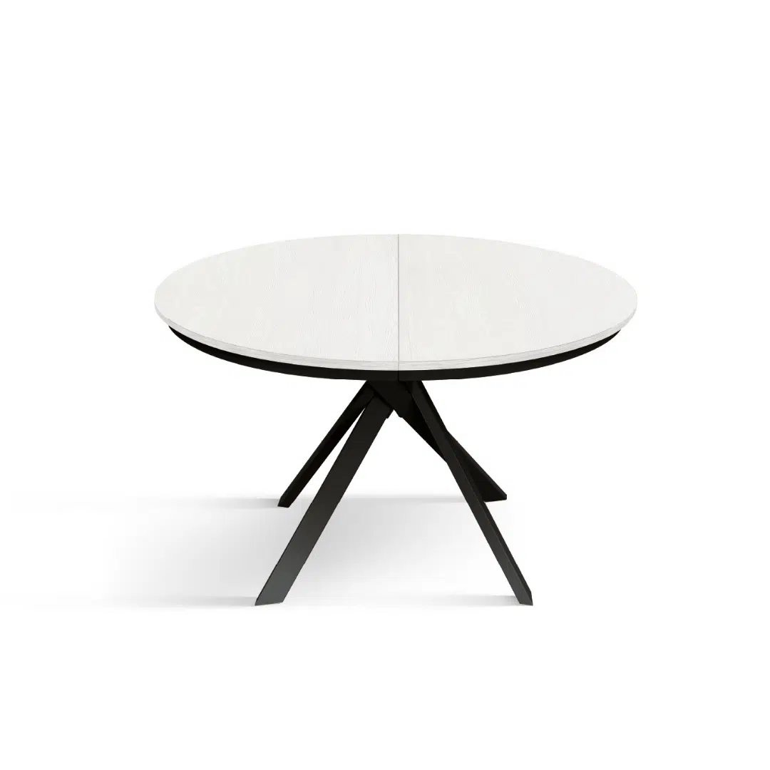 MASA ROTUNDA EXTENSIBILA LILA -PICIOR METALIC- BLAT ALB FRASIN - 6