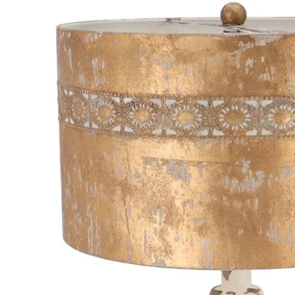 Lampa Shabby Chic Oro rasina si metal H 67 cm - 2