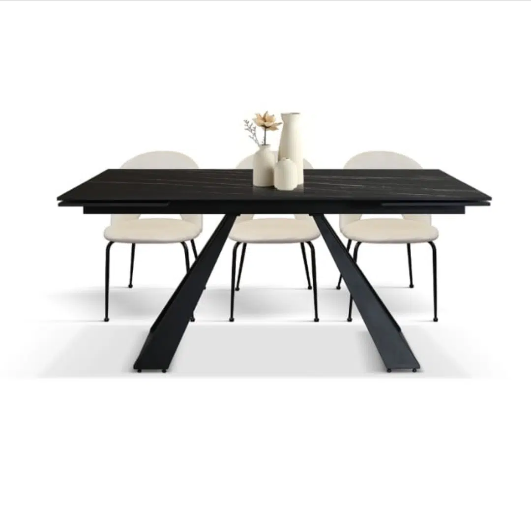 Masă extensibila MORENA, ceramică-picior metalic 160 cm/90 cm - 4