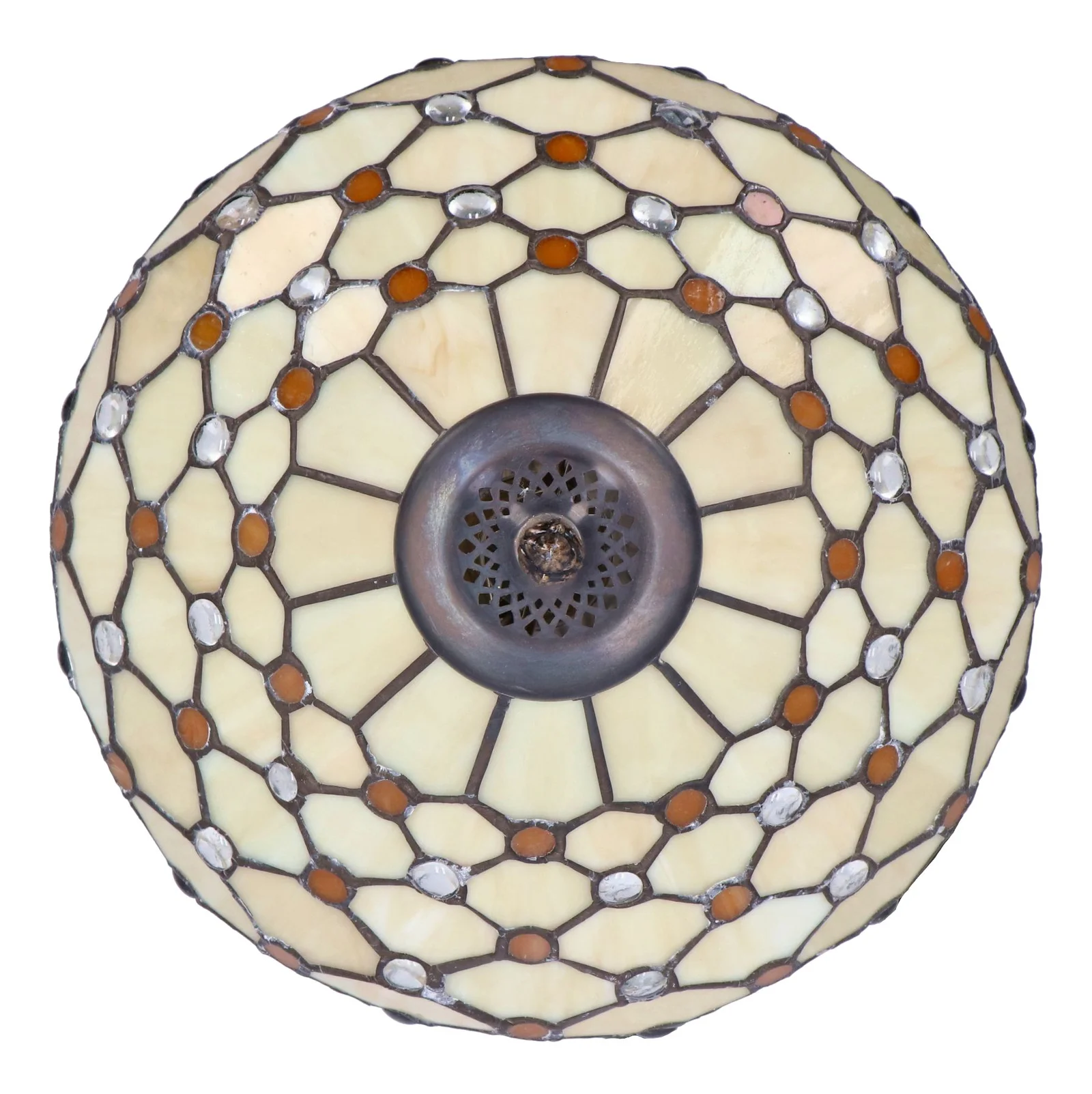 Lampa de masa Tiffany Cream h 45 cm, abajur 30 cm - 4