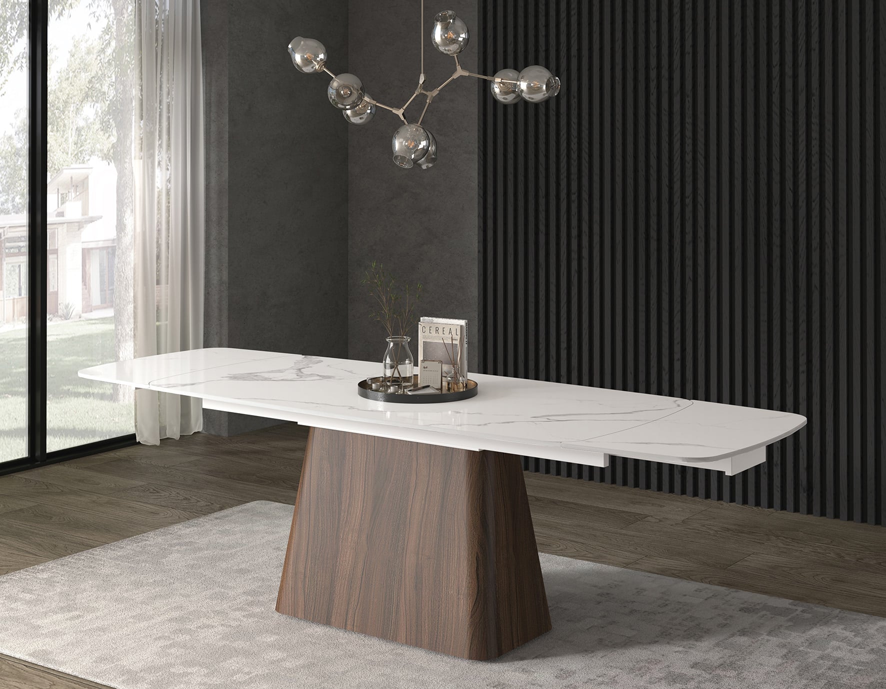 Masa extensibila ceramica Trevi, 160cm/90cm - 8