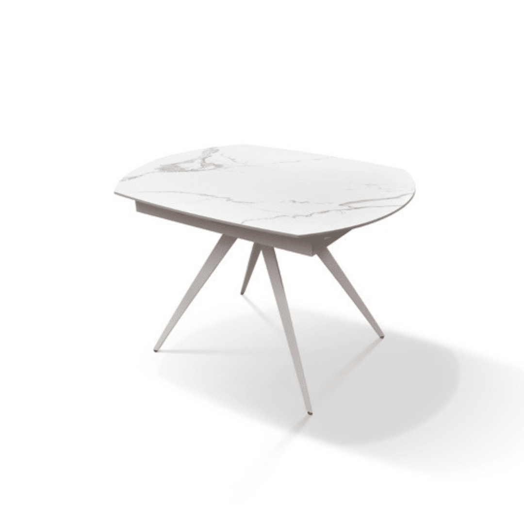 Masă Daisy Rotativă extensibilă, Sticlă ceramică-picior metalic - 4
