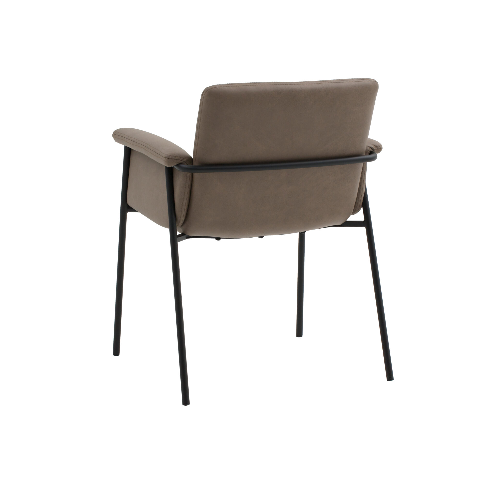 Scaun tip fotoliu Ramira, piele ecologica, structura metalica - 4
