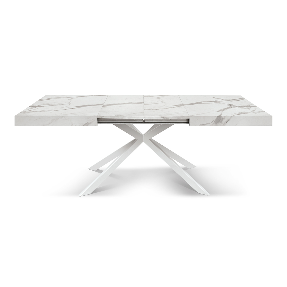Masa extensibila SPIDER, blat ALB MARMORAT - 9