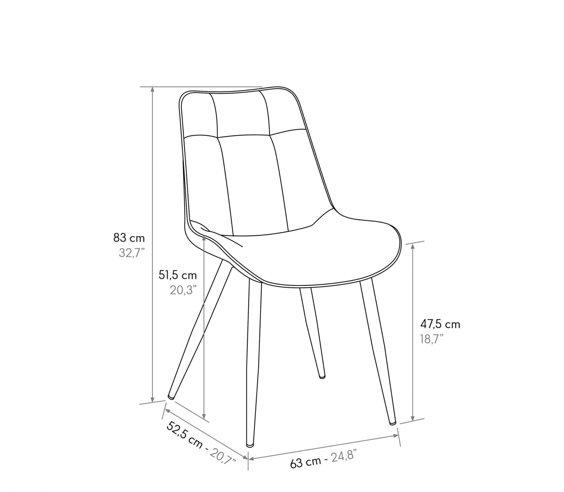 SET 4 Scaune Industry, piele ecologica ,structura metalica - 17