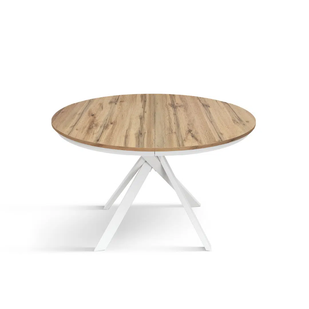 MASA ROTUNDA EXTENSIBILA LILA -PICIOR METALIC-BLAT RUSTIC - 10