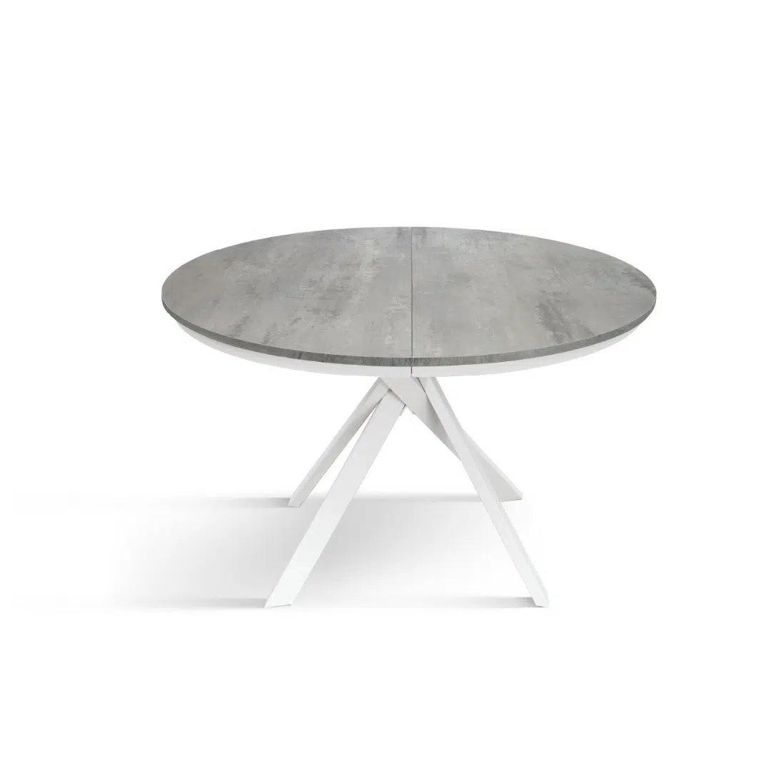 MASA ROTUNDA EXTENSIBILA LILA-PICIOR METALIC -BLAT GRI - 3