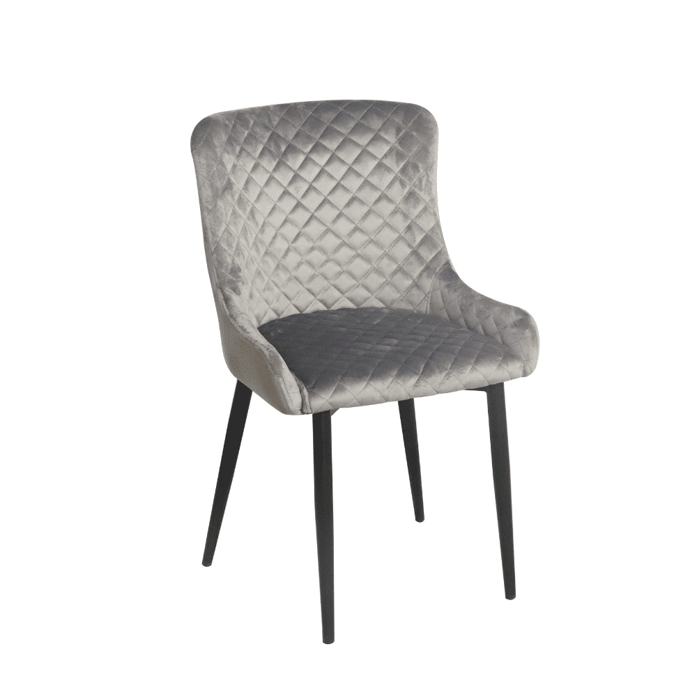 Scaun Grigio, structura metalica si catifea - 3