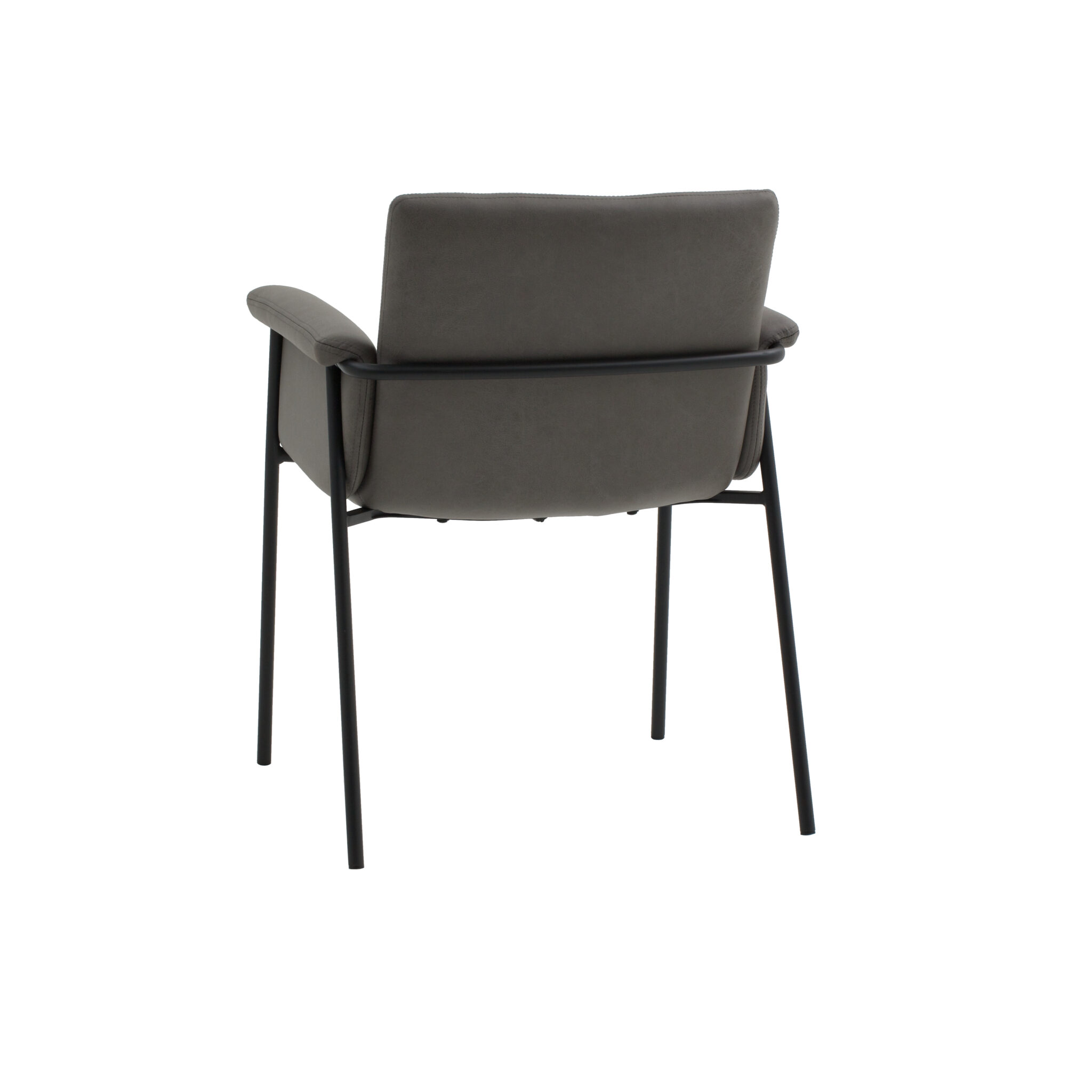 Scaun tip fotoliu Ramira, piele ecologica, structura metalica - 6
