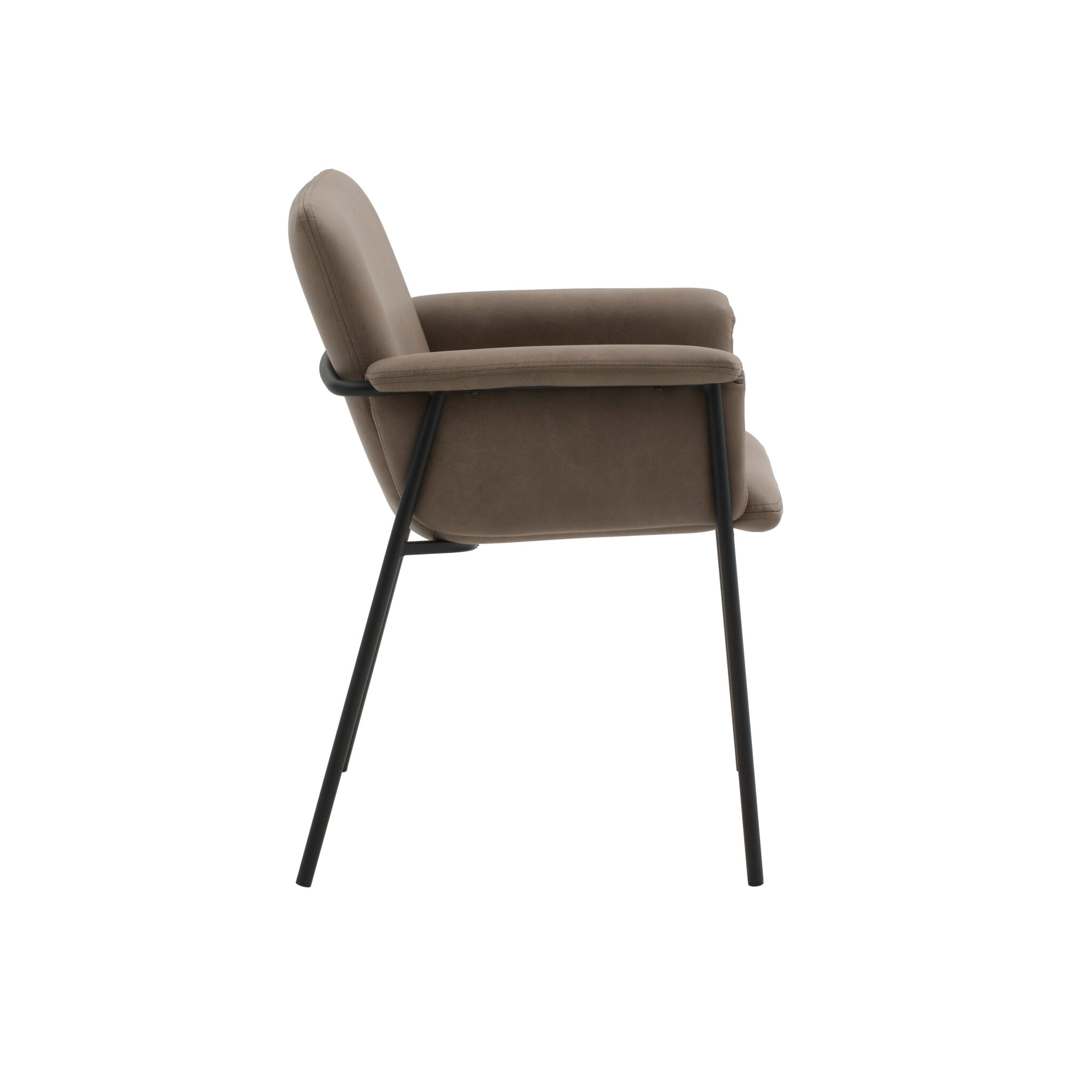 Scaun tip fotoliu Ramira, piele ecologica, structura metalica - 5