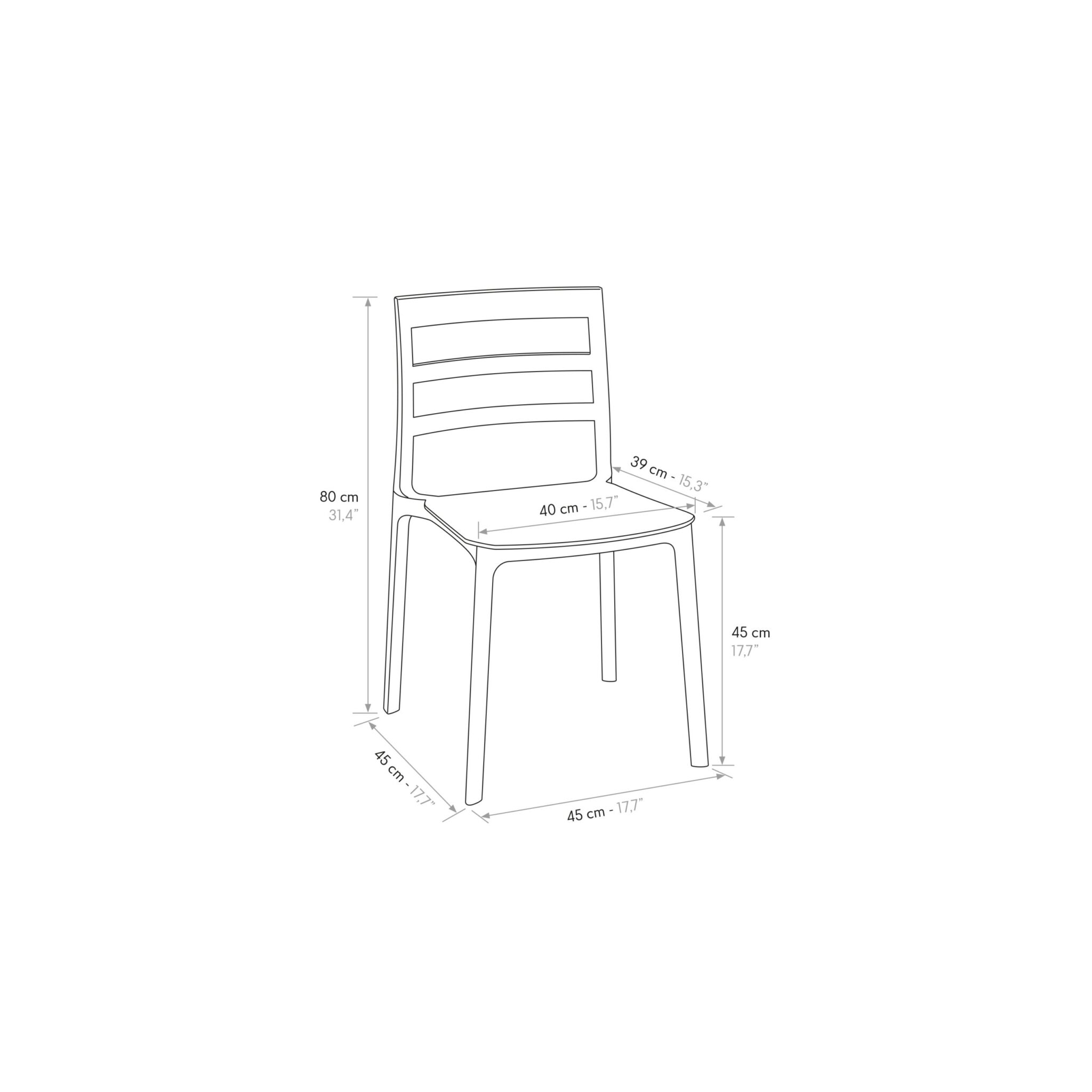 Set 4 scaune RIGATO -POLIPROPILENA- HORECA - 13