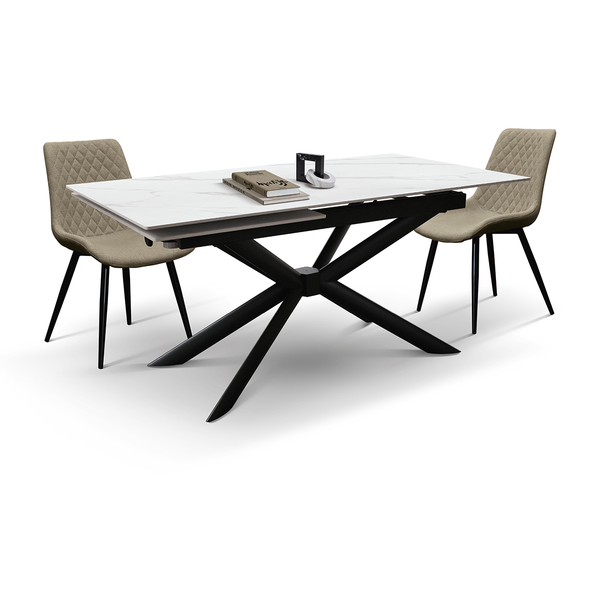 Masă Paris Rotativă extensibilă, ceramică-picior metalic 160 cm/90 cm/ 76 cm - 9