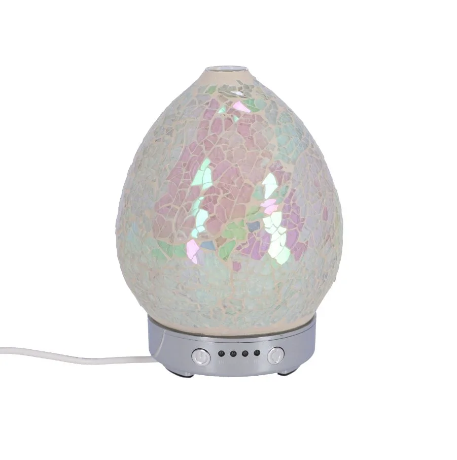 Lampa de masa cu difuzor aromaterapie Mozaic Bianco h 16 cm - 2