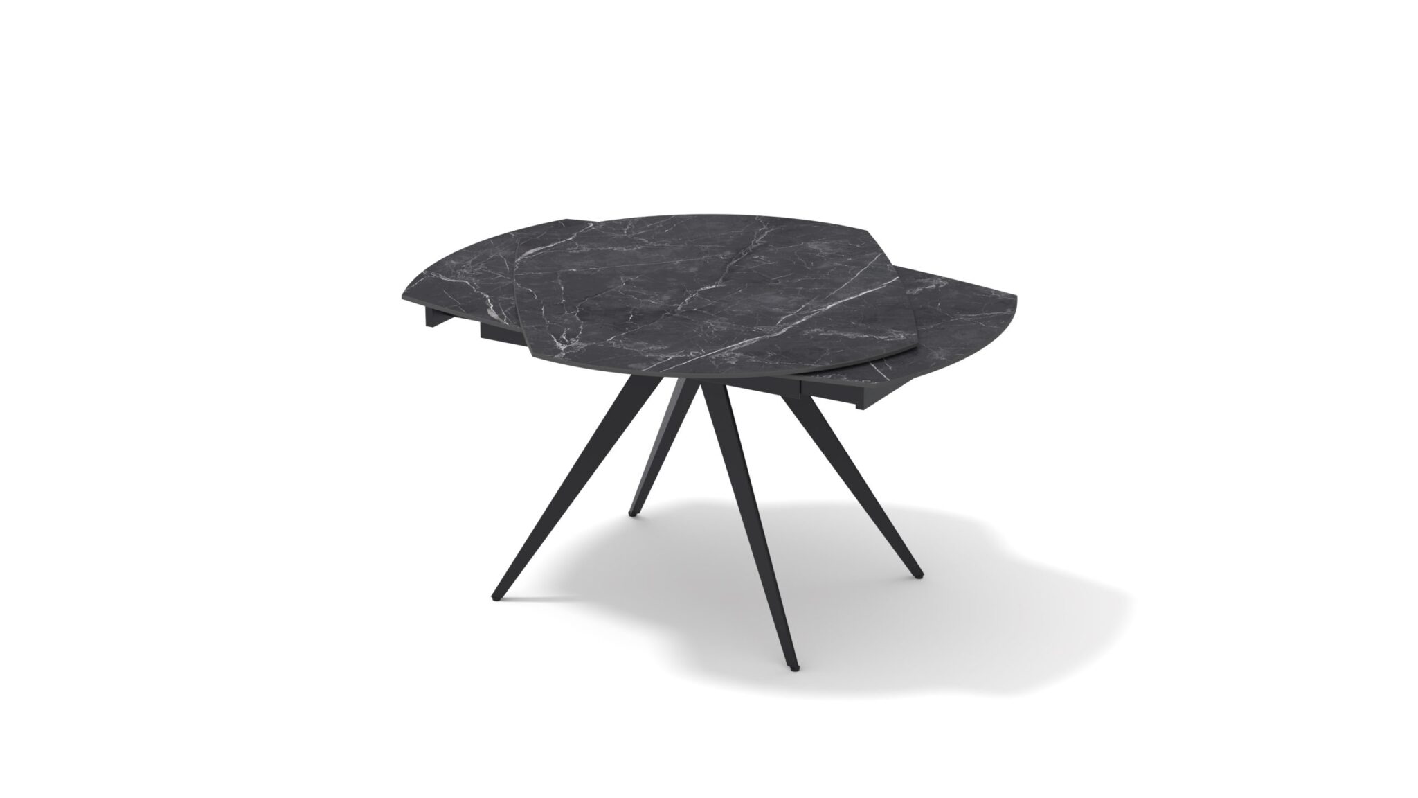 Masă Daisy Rotativă extensibilă, Sticlă ceramică-picior metalic - 28