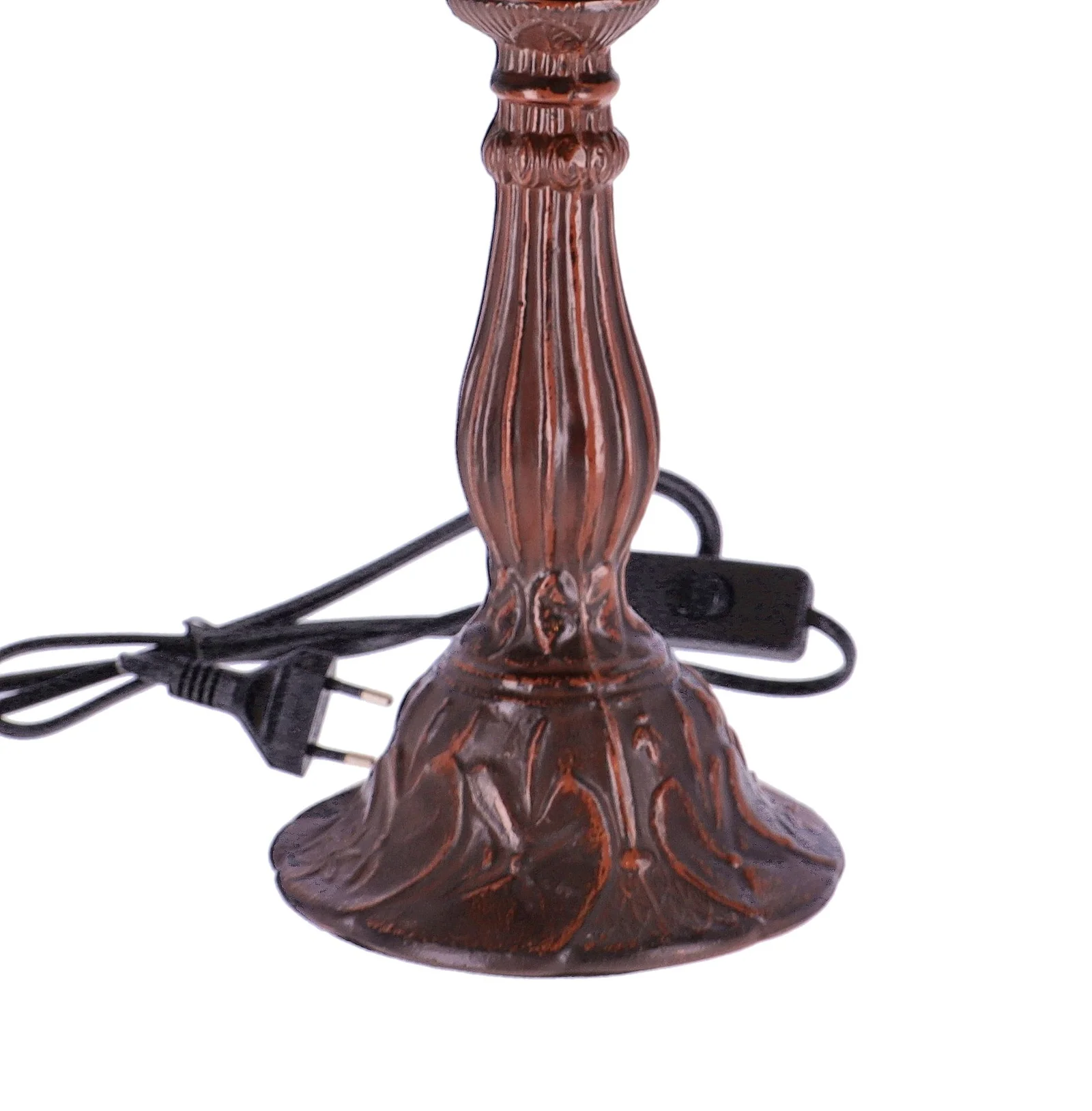 Lampa de masa Tiffany Lotus h 45 cm, abajur 30 cm - 4