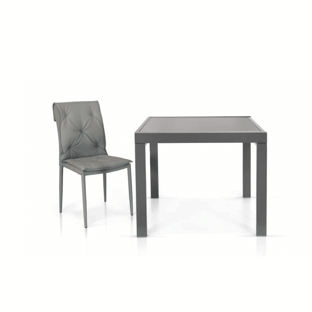 Scaun Solan, structura metalica, piele ecologica - 2