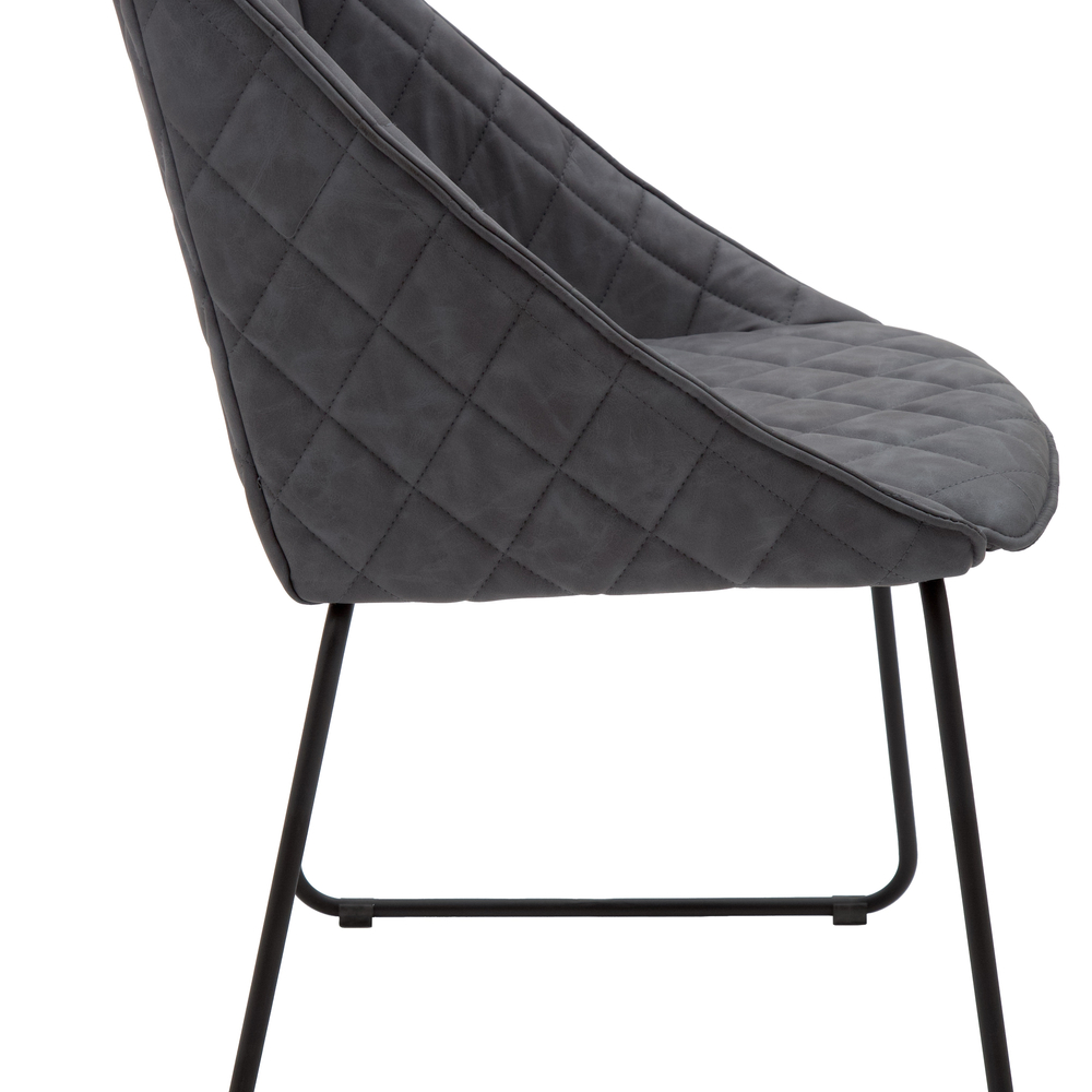 Scaun tip fotoliu Office, structura metalica, piele ecologica - 5