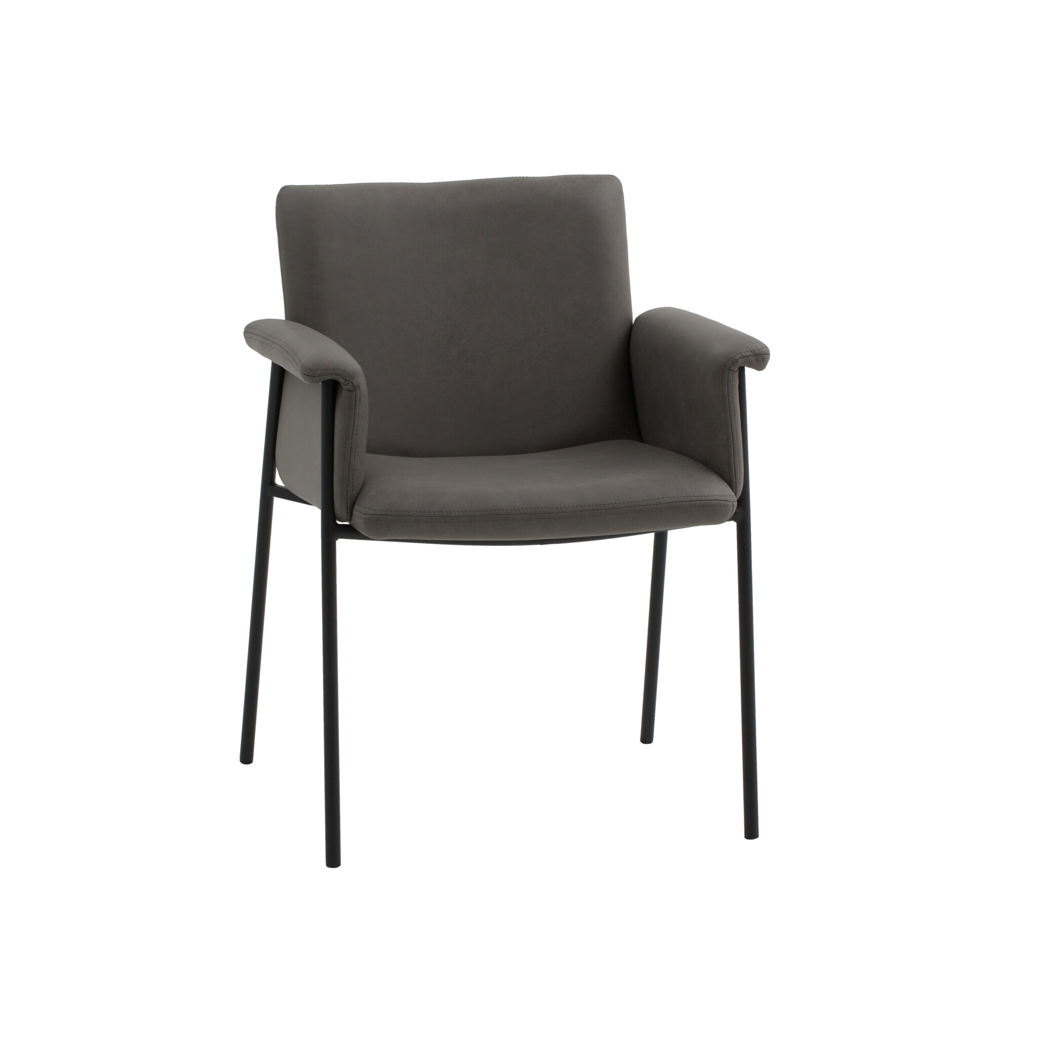 Scaun tip fotoliu Ramira, piele ecologica, structura metalica - 8