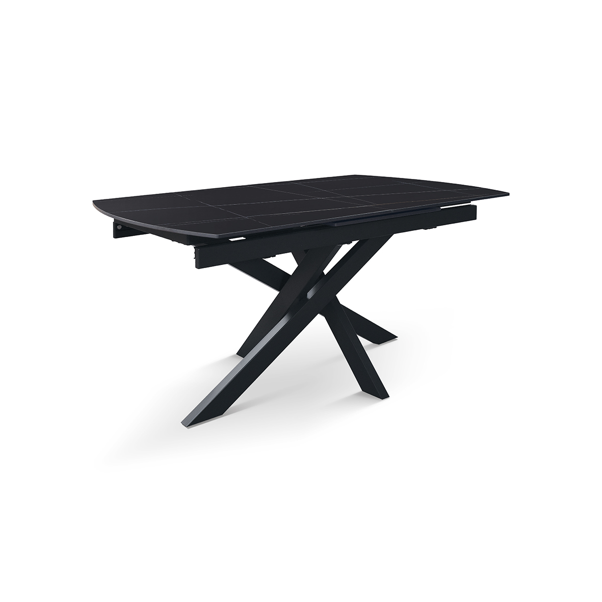 Masă Alma extensibilă, sticlă ceramică-picior metalic - 8