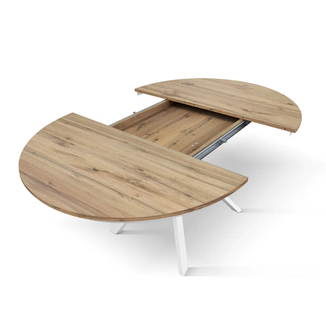 MASA ROTUNDA EXTENSIBILA LILA -PICIOR METALIC-BLAT RUSTIC - 13