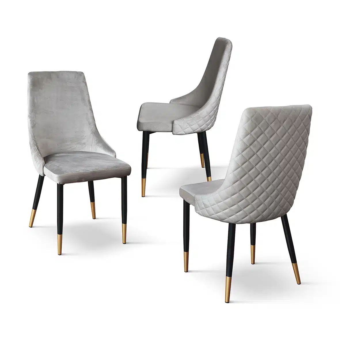 SET 4 Scaune Oro, structura metalica, catifea - 3