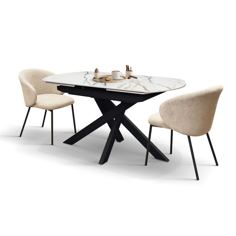 Masă ceramică extensibilă Calacata Gold 140/90 cm - 19