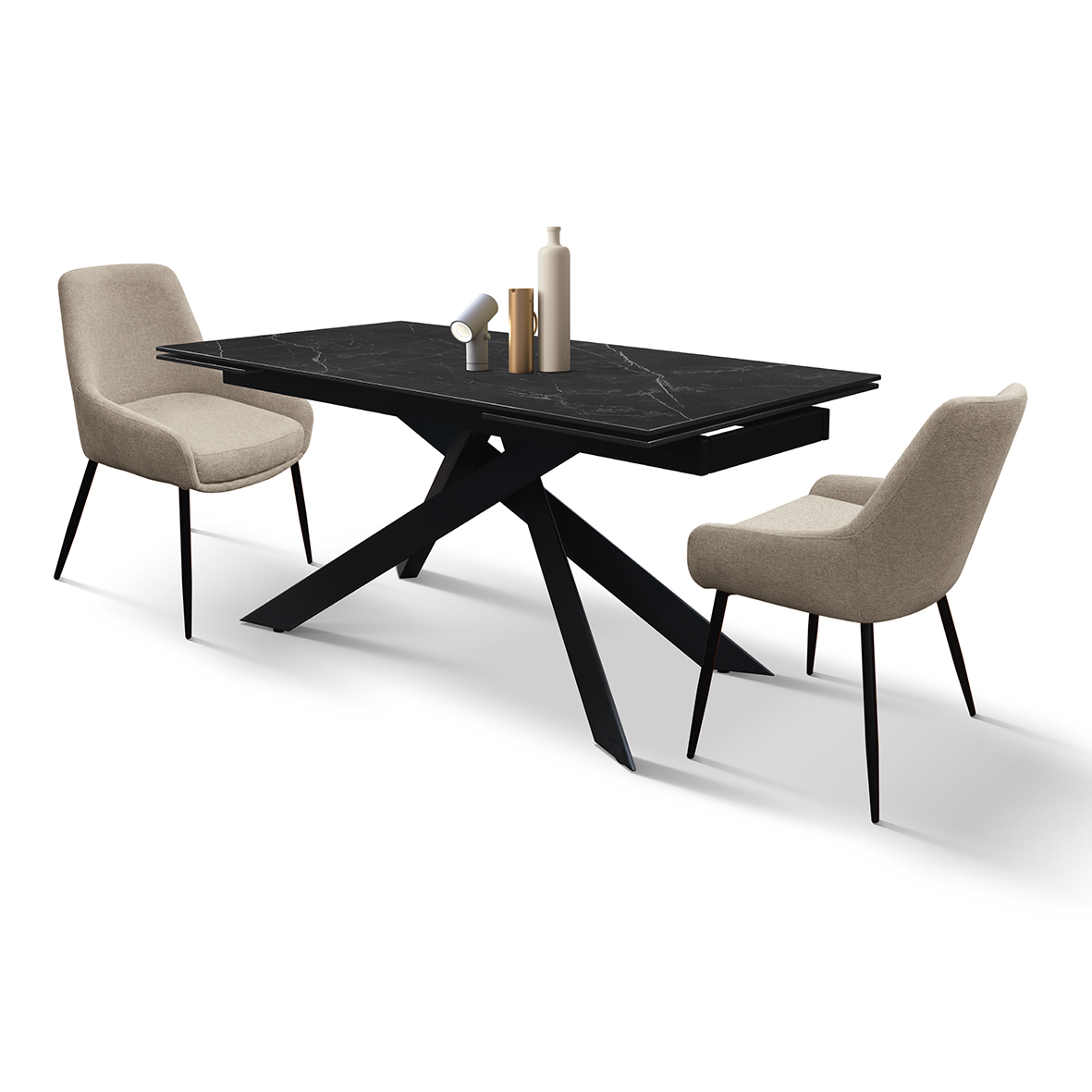 Masa ceramica extensibila Calacatta 160 cm/ 90 cm/ h76 cm - 19