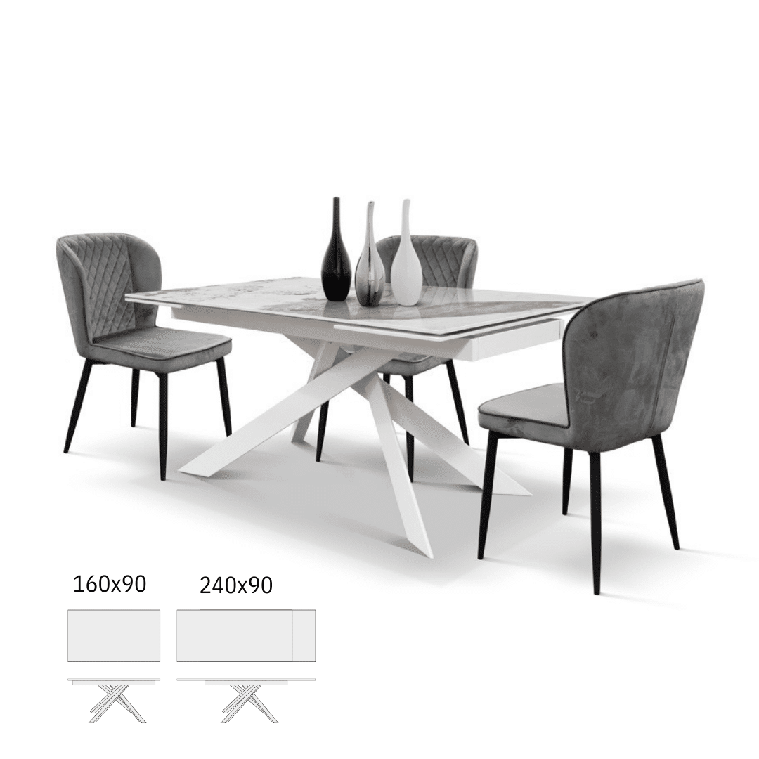 MASA PANDORA LUX- STICLA CERAMICA CU  PICIOR METALIC - 3