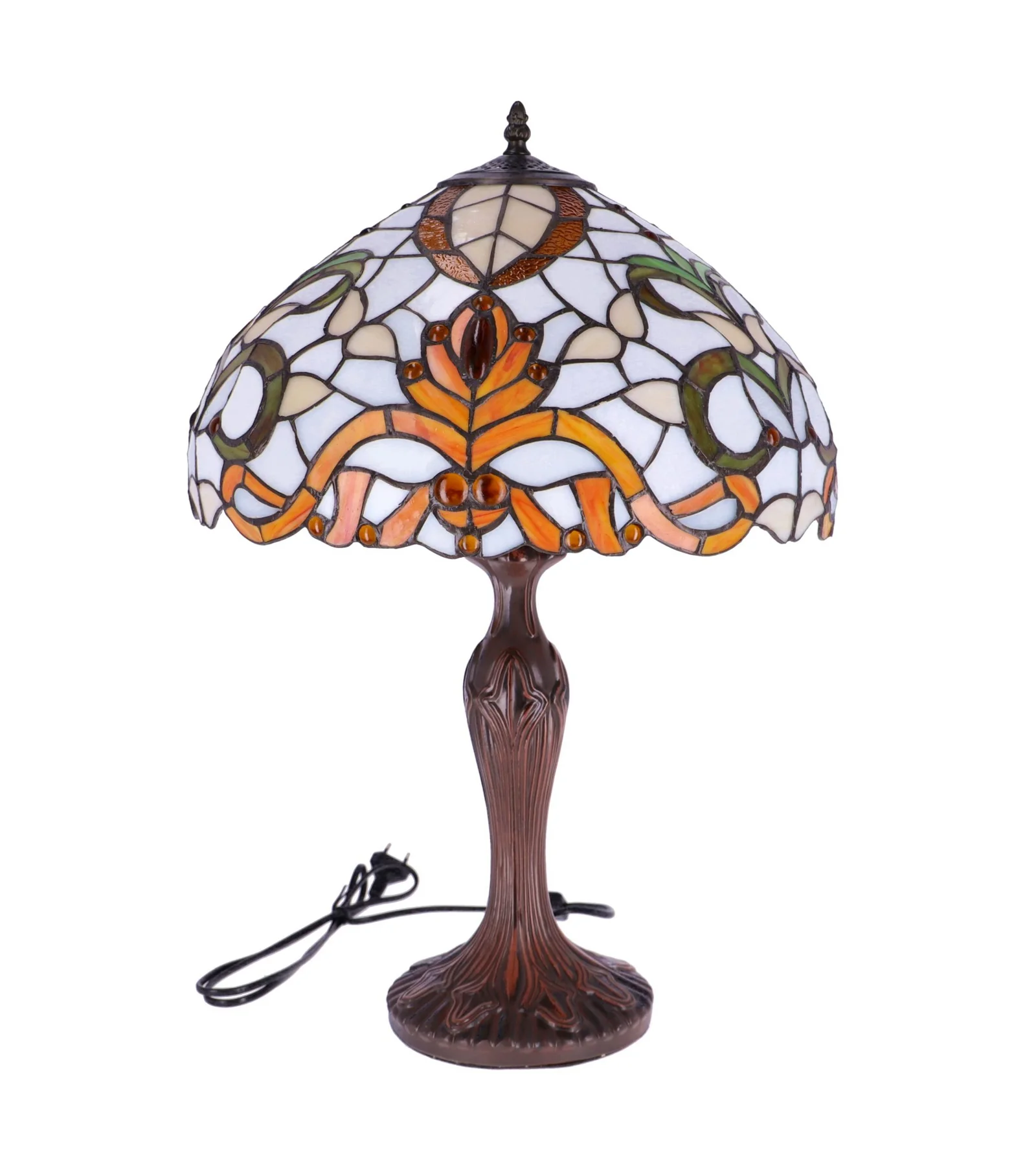 Lampa de masa Tiffany Geometry h 62 cm, abajur 40 cm