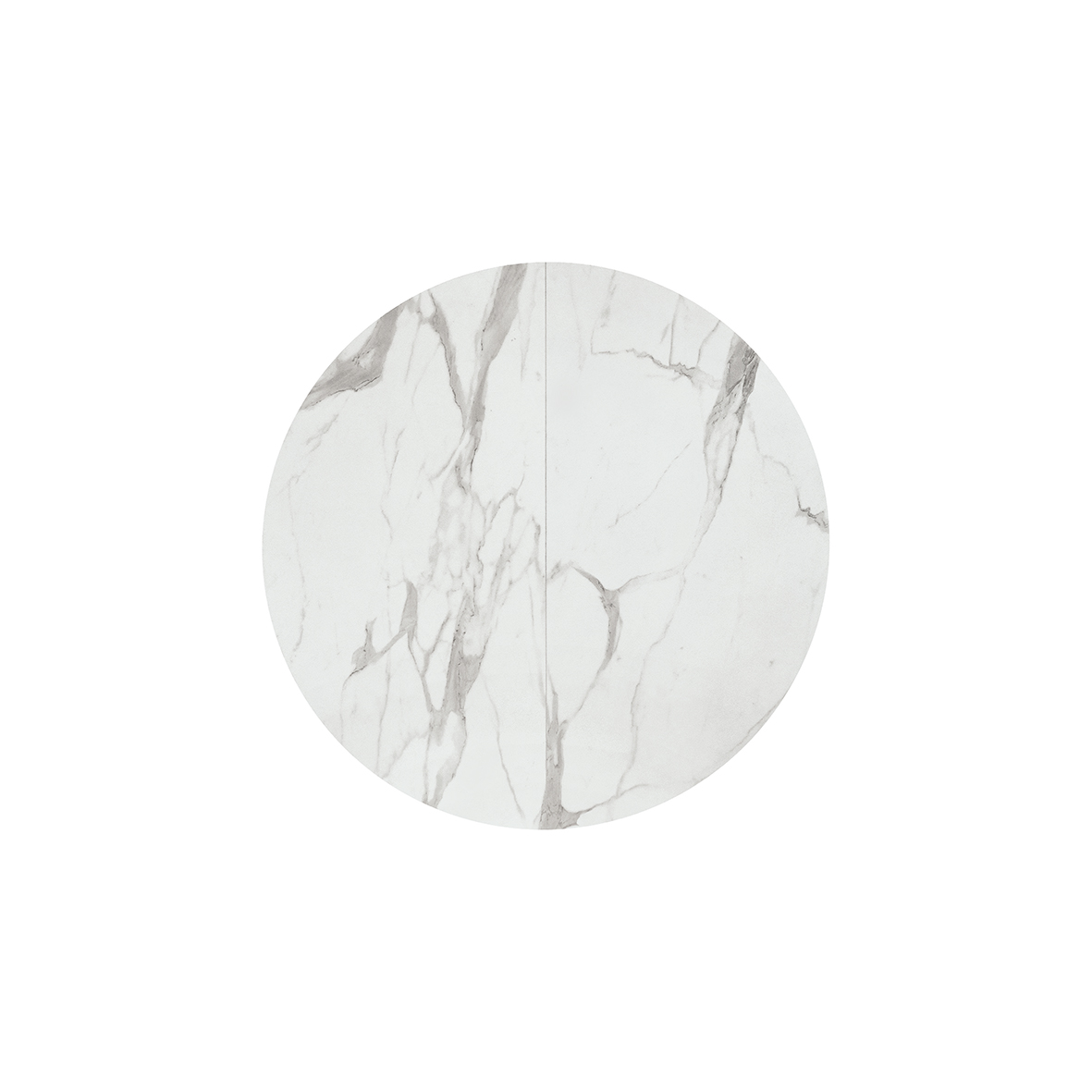 Masa rotunda extensibila Lila, blat Alb Marmorat Ø 120 cm - 7