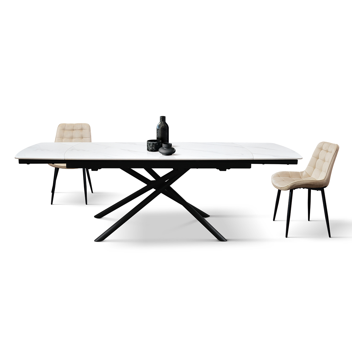 Masa ceramica extensibila Sahara Statuario 140 cm /90 cm /75 cm - 7