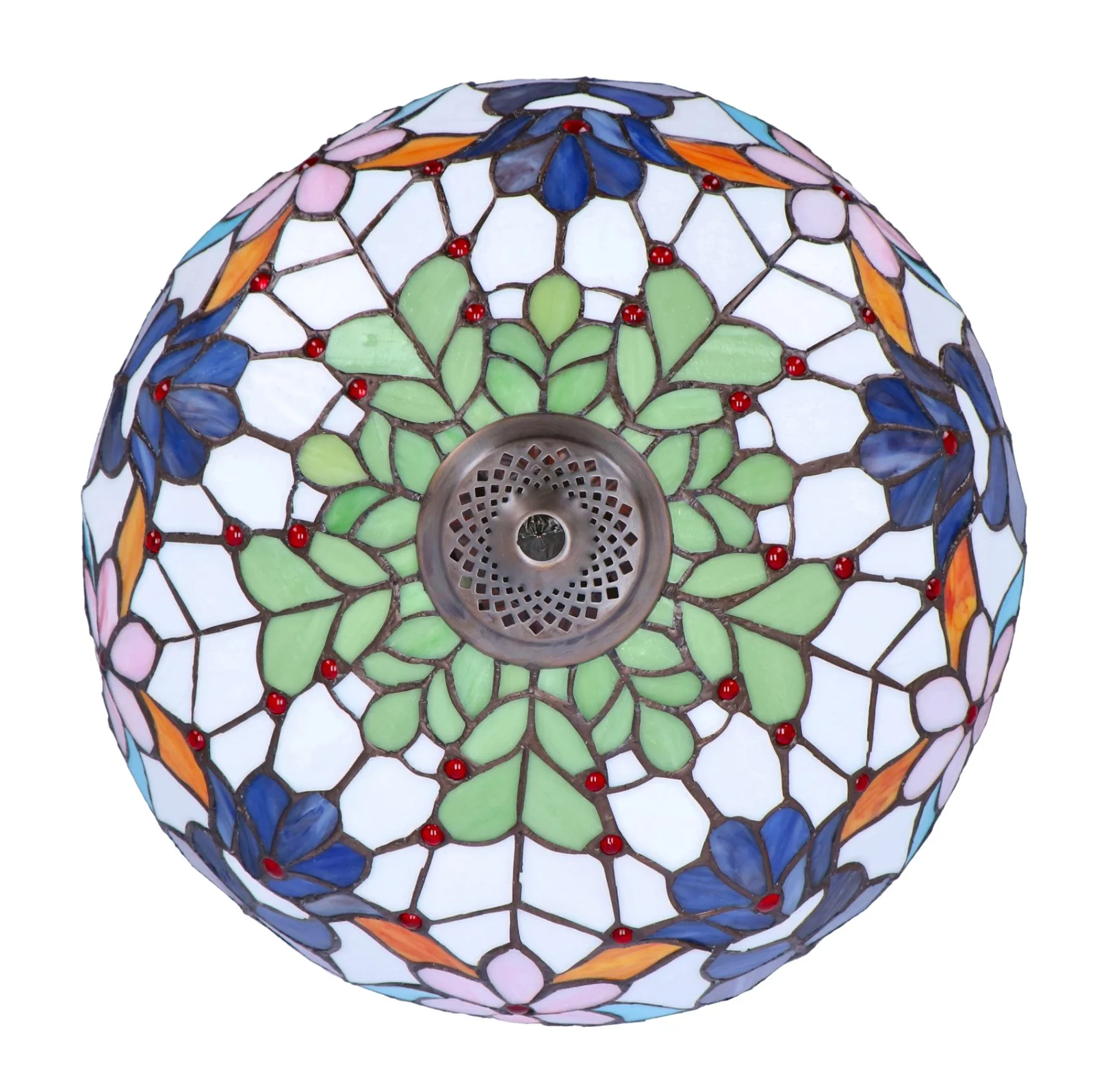 Lampa de masa Tiffany Blueflower h 62 cm, abajur 40 cm - 2
