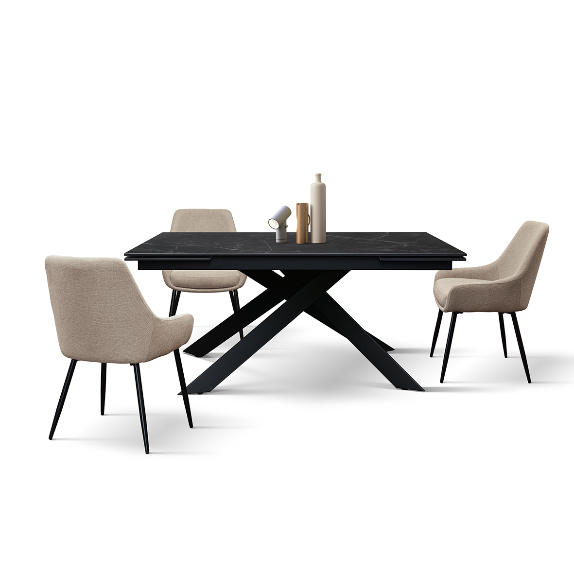 Masa ceramica extensibila Calacatta 160 cm/ 90 cm/ h76 cm - 2