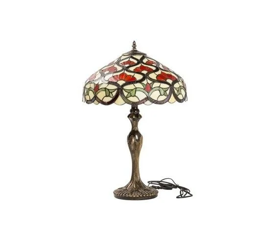 Lampa de masa Tiffany Green h 62 cm, abajur 40 cm