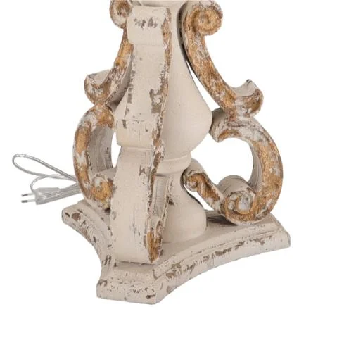 Lampa Shabby Chic Oro rasina si metal H 67 cm - 3