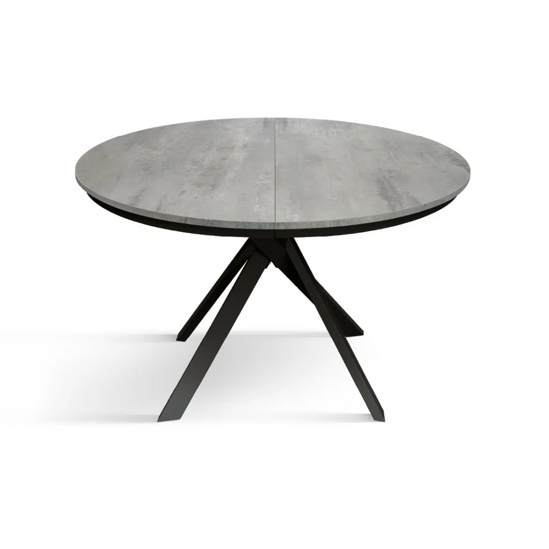 MASA ROTUNDA EXTENSIBILA LILA-PICIOR METALIC -BLAT GRI - 8