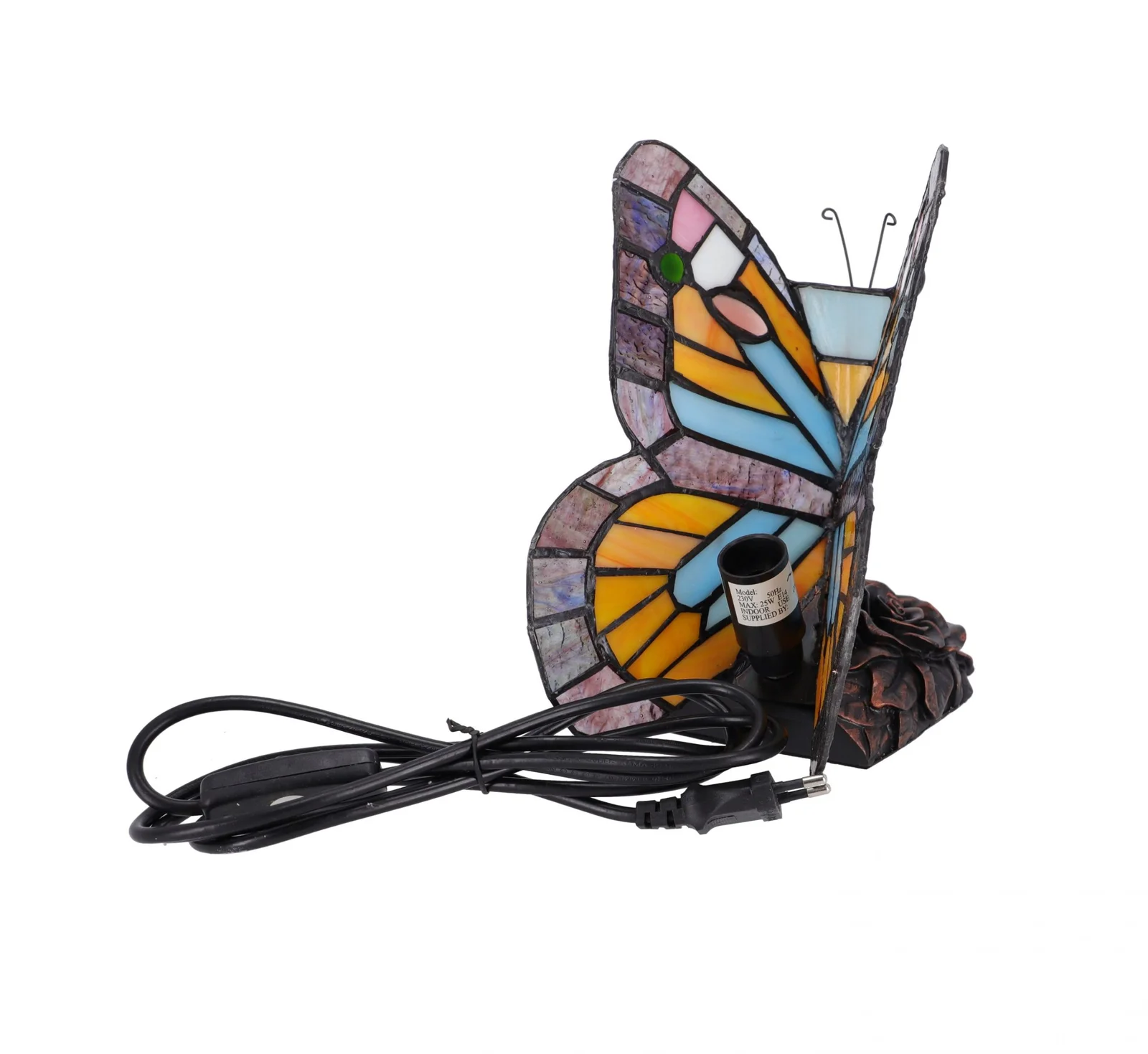 Lampa de masa Tiffany Butterfly h 23 cm - 4