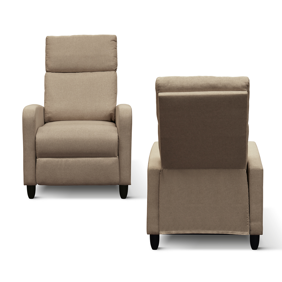 Fotoliu recliner Anna, țesătură, cadru metalic - 4