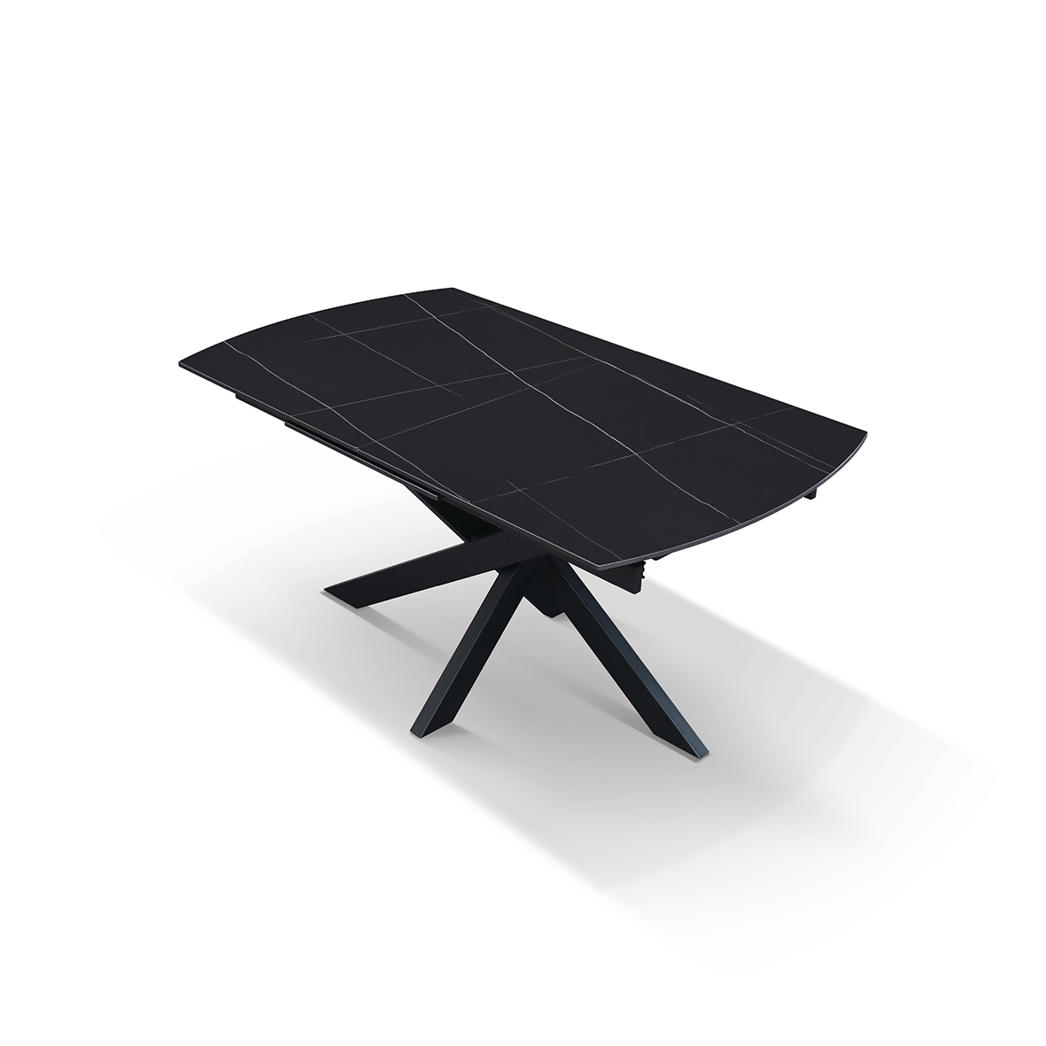 Masă Alma extensibilă, sticlă ceramică-picior metalic - 7
