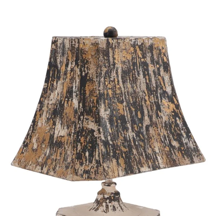 Lampa Shabby Chic Bell rasina si metal H 75 cm - 3