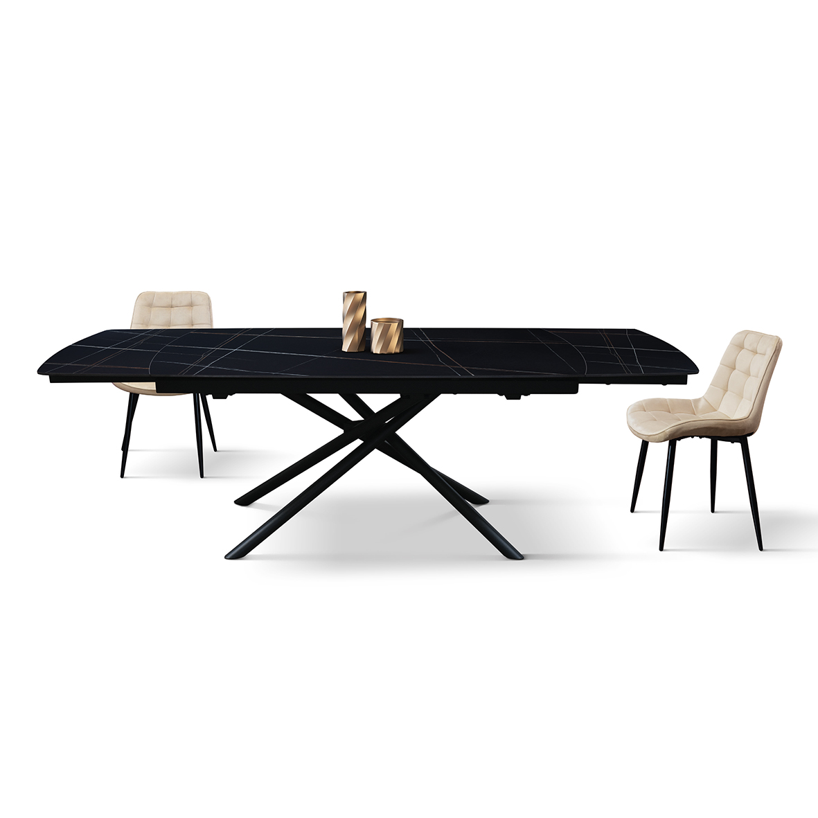 Masa ceramica extensibila Sahara Noir 160 x 90 x 75 cm - 13
