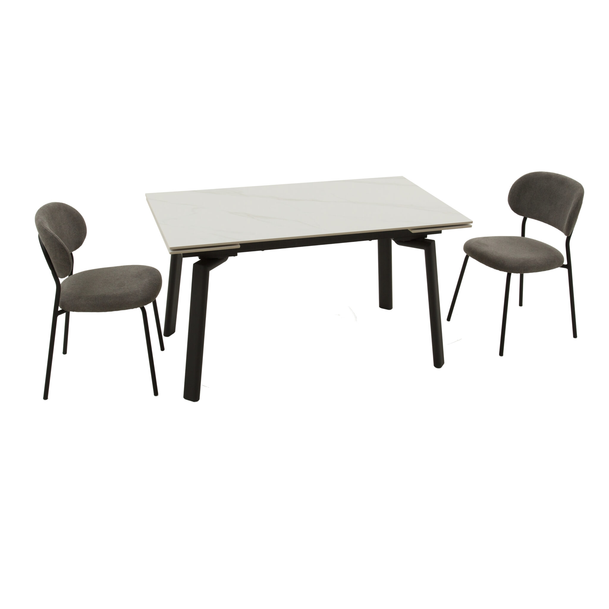 Masă ceramică Sonic White, 140 cm/80 cm și 2 extensii 30 cm - 4
