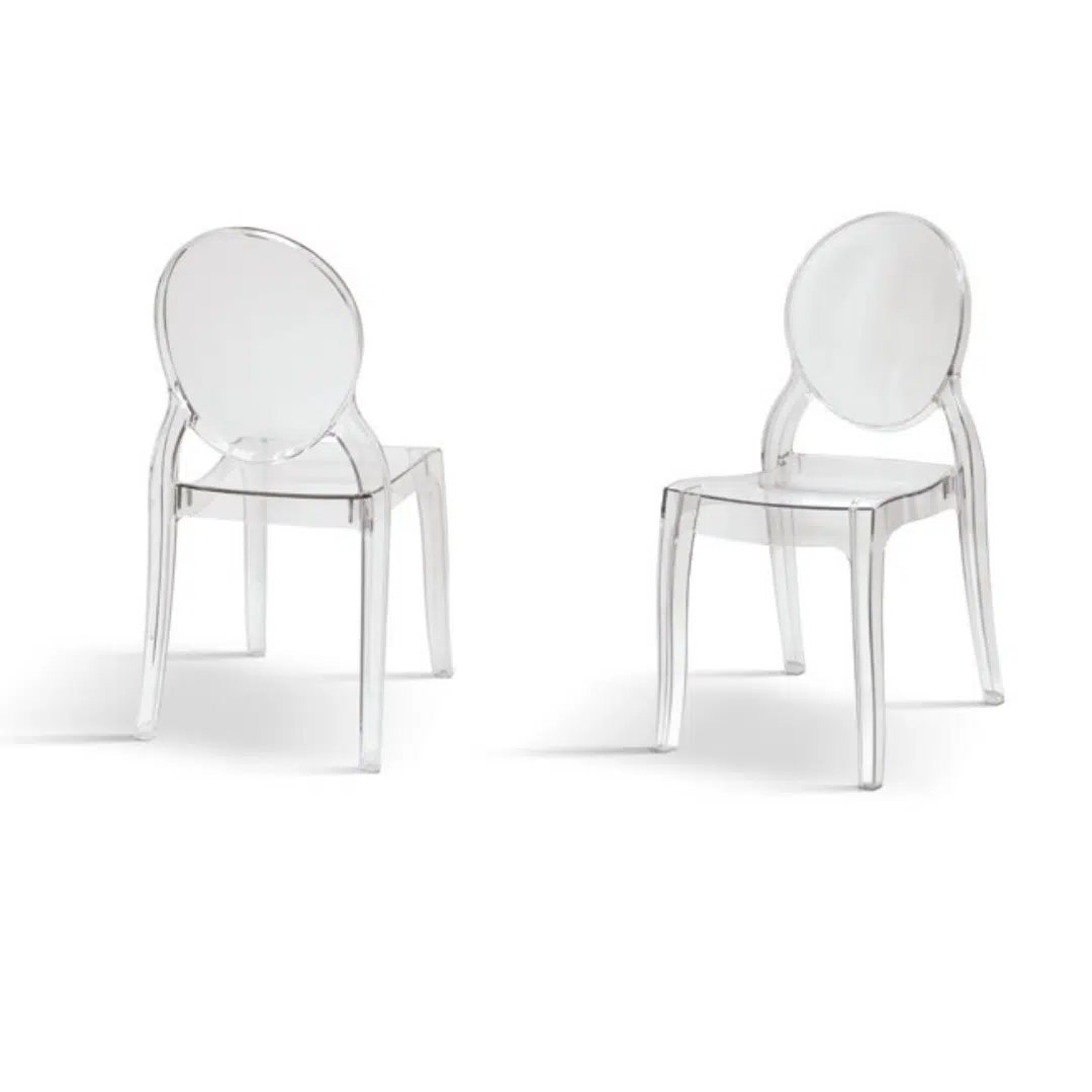 SET 4 SCAUNE TRANSPARENT OVALO-HORECA- - 3